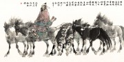 大幅山水画 巨幅山水 高清_刘大为 胡马图 68×136