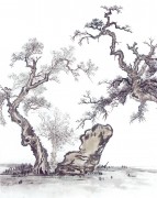 近现代书画 2000 幅_佚名 古树图册huaniaohua3_183