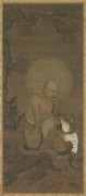 中国历代名画-宋代_宋 金大受-十六罗汉图04.跛陀罗尊者（东京国立博物馆） 