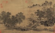 中国历代名画-宋代_宋 刘松年 四景山水图 绢41.3x69 