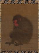 中国历代名画-宋代_宋 毛松(传) 猿图轴（京都国立博物馆） 62×84 （缩）