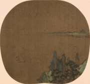 中国历代名画-宋代_宋 佚名 江上青峰图26-25cm