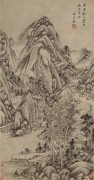 中国历代名画-清代_清 王时敏 丛林曲调图 纸本 52.5x100.6 