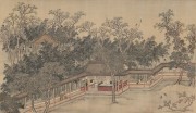 中国历代名画-清代_清 王云（ 汉藻）休园图-春54-93cm 