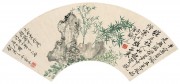 中国历代名画-清代_清 恽寿平 山水花卉扇面八开-7 纸本 52.3x24.6 