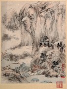 中国历代名画-清代_清 朱耷（八大山人） 山水册页006 